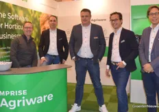 The ‘green team’ of Mprise Agriware: Renger Reitsema, Martijn van Leeuwen, Ronald den Uil, Wilco Moen and Marek Thielemann.